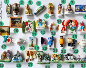 Vintage French Porcelain Feve, Feves (french for “bean”) Tiny