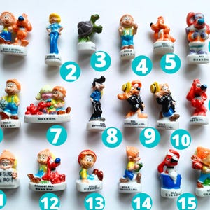 Bean of your choice BOULE ET BILL miniature porcelain cocker dog ceramic figure vintage mini figurine glossy porcelain cartoon Bd