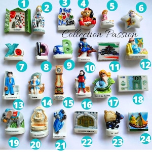 French FEVES miniature figure, mini ceramic figurines, perfect decor for birthday cupcakes topper