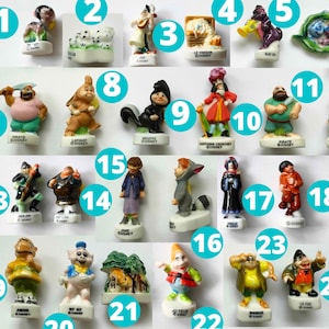 French FEVES DISNEY miniature figure, mini ceramic figurines, King cake perfect decor for birthday cupcakes topper, Dwarf, Mulan, Peter Pan