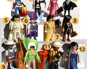 PLAYMOBIL ELVIS SINGER vintage figurines fashion show artist, popstar, musicians playmobile musicall figure