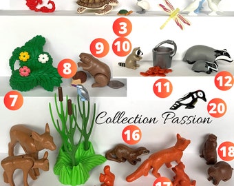 PLAYMOBIL ANIMALS ZOO Gifts figures Pick one - Kingfisher decor - Baby Turtle - Racoon cake topper - Squirrel cupcake toppers - Beaver gifts