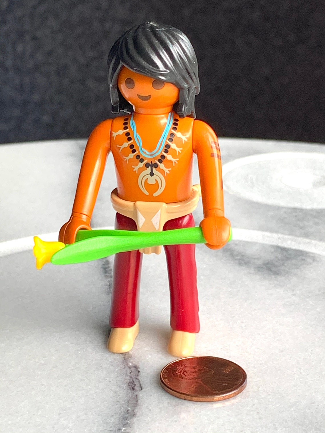 Lot Playmobil Western Vintage - Indiens, Cowboy, Arc, Flèches, Cheval - Occasion