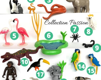 PLAYMOBIL ANIMALS ZOO Gifts Figuren Wählen Sie eine aus – Flamingo-Dekoration – Pinguinbaby – Koala-Kuchenaufsatz – Nashorn-Cupcake-Topper-Dekorationen