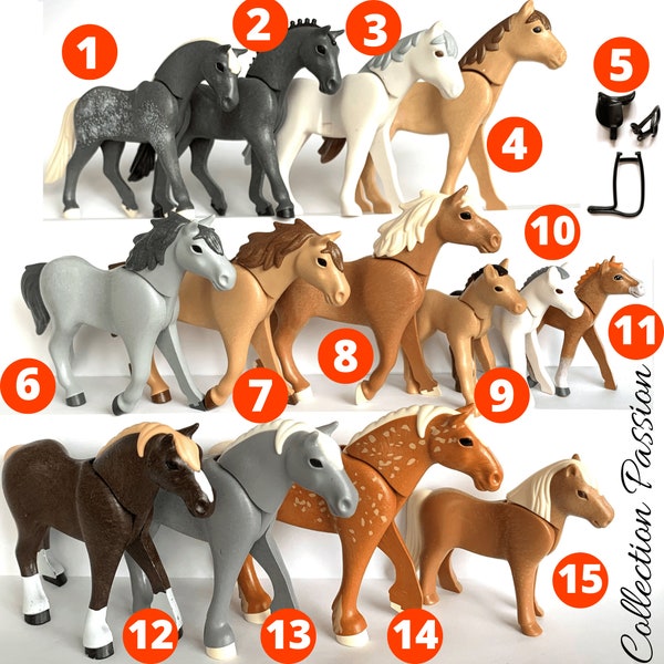 Pick One PLAYMOBIL HORSE ranch ANIMAL Western Playmobile vintage figurines - Children toys to develop their imagination play - horses farm