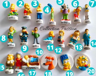SIMPSONS MINIATURE porcelain bean mini figure cake topper decoration Cartoon ceramic tiny french porcelain feves Homer figurine pick one