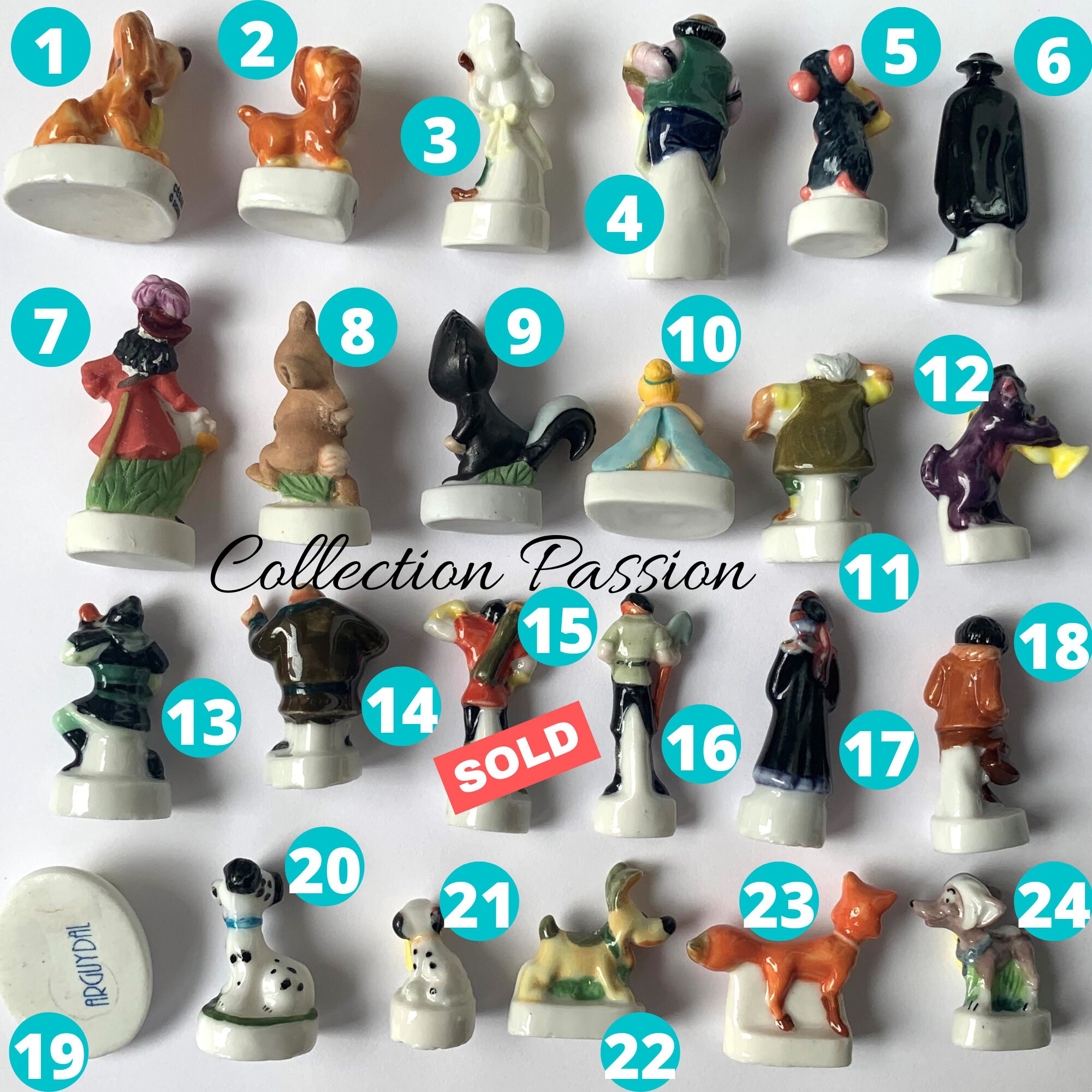 Mini Figurines Disney/Magic Rights, Set of 12 French Feves