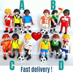 3 GIOCATORI DI CALCIO Regali figure giocattoli, Calciatore, regalo perfetto per i tuoi bambini calciatori, Calcio Sport Refree