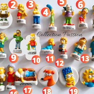 SIMPSONS MINIATURE porcelain bean mini figure cake topper decoration Cartoon ceramic tiny french porcelain feves Homer figurine pick one