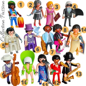 PLAYMOBIL ELVIS SINGER vintage figurines fashion show artist, popstar, musicians playmobile musicall figure