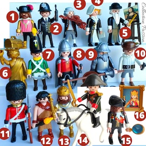 PLAYMOBIL NAPOLEON figurine - Leonardo Di Vinci figure toy for History Teacher Gifts - Musketeer - King Louis - Playmobile caveman playset