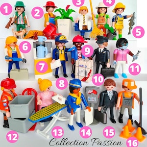 PLAYMOBIL CITY LIFE Jobs Pick One - Playmobile vintage figurines Police, Delivery Man, Gardener, Veterinarian, Pilot, Worker, Air hostess