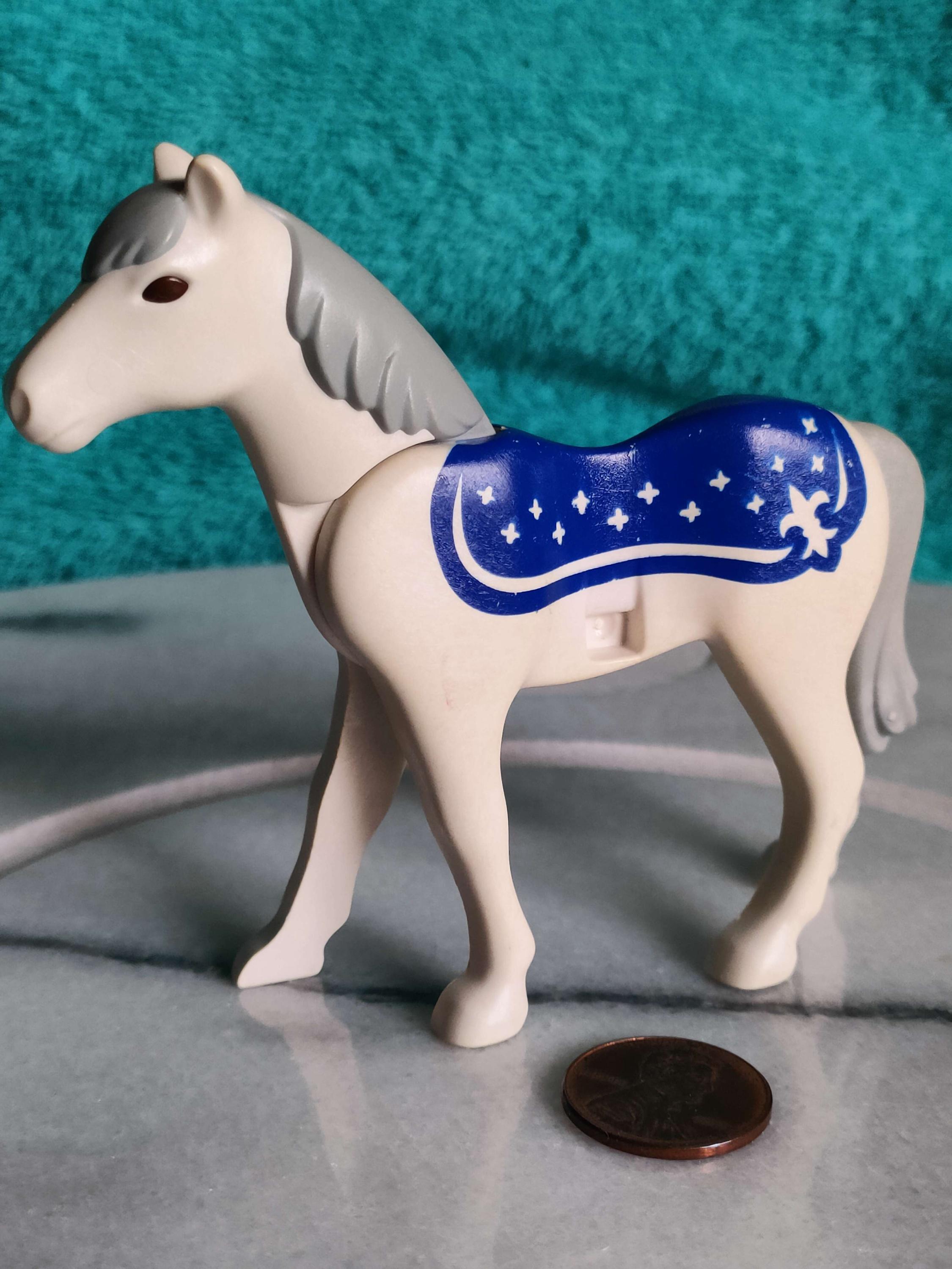 Cheval Playmobil Vintage Western - Selle Marron Première Génération - Occasion Bon état - Collection