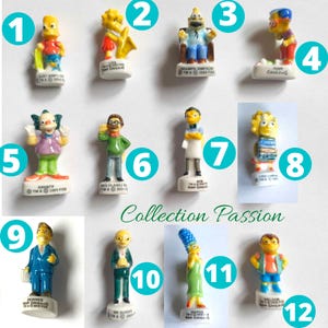 SIMPSONS MINIATURE porcelain bean mini figure cake topper decoration Cartoon ceramic tiny french porcelain feves Homer figurine pick one