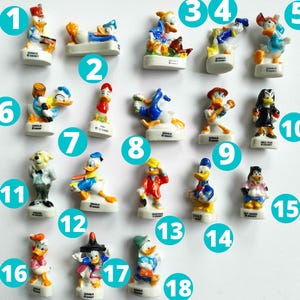 FEVE DONALD DAISY en vrienden Taarttopper miniatuur porselein Schaakminifiguur Cartoon keramiek klein porselein voor kinderdecoratiefeest