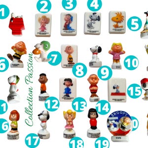 Miniature SNOOPY vintage porcelain figurine, Bean of your choice, mini figure Cartoon Charlie Brown, tiny ceramic figurines, cake topper Peanuts