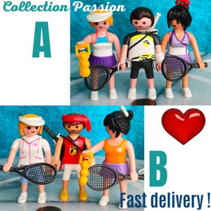 3 TENNIS PLAYERS Gifts figures toys, Grand Chelem, Tennis Tournament, Nadal racket, perfect gift for your kids Tennis player, Sport World