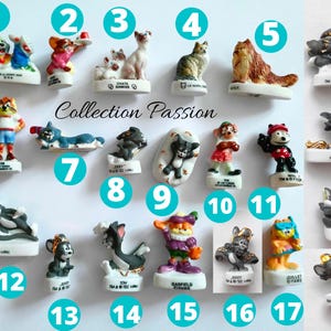 Choose CAT GARFIELD miniature porcelaine feve, TOM Jerry, Felix the Cat mini figure ceramic tiny porcelain, Cake topper decoration, Chat
