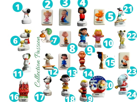 Miniature SNOOPY vintage figurine porcelain, Fève au choix, mini