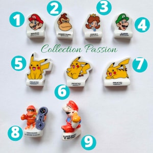 Figura de porcelana en miniatura de SUPER MARIO BROS, frijol a elegir, mini figura de la Princesa Peach, pequeñas figuras de cerámica de Luigi, adorno para tarta de Daisy