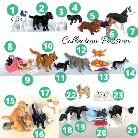 PLAYMOBIL DOG CAT Animal Gifts Pet House City Puppy Dogs Decor German Sheppard Gift Cake Topper Chihuahua Cupcake Toppers Decoration Etsy UK