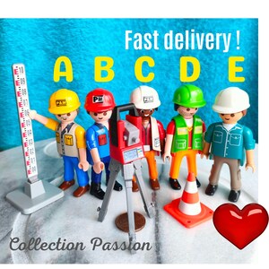 QUANTITY SURVEYOR Geschenk Playmobil Konstruktionsfigur, Topograph mit Wasserwaage Geodät, Kartenkartograph, Vermessungsgeräte Werkzeuge