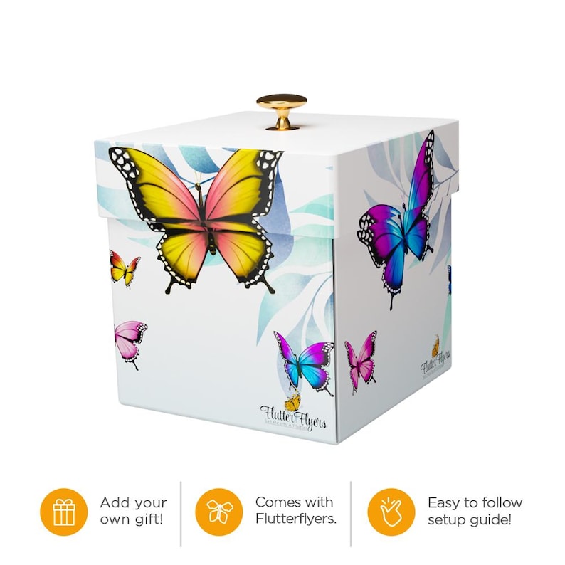 Pattern Explosion Designs Butterfly Explosion Gift Box With Flying Butterflies, Monarch Butterfly ...