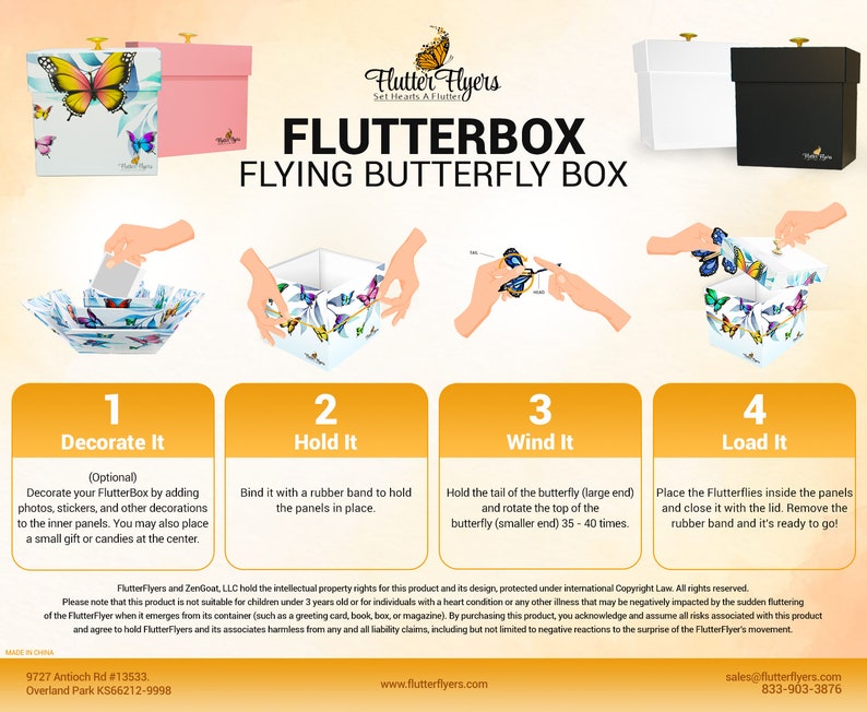 FlutterBox I DIY Butterfly Explosion Box Kit image 2