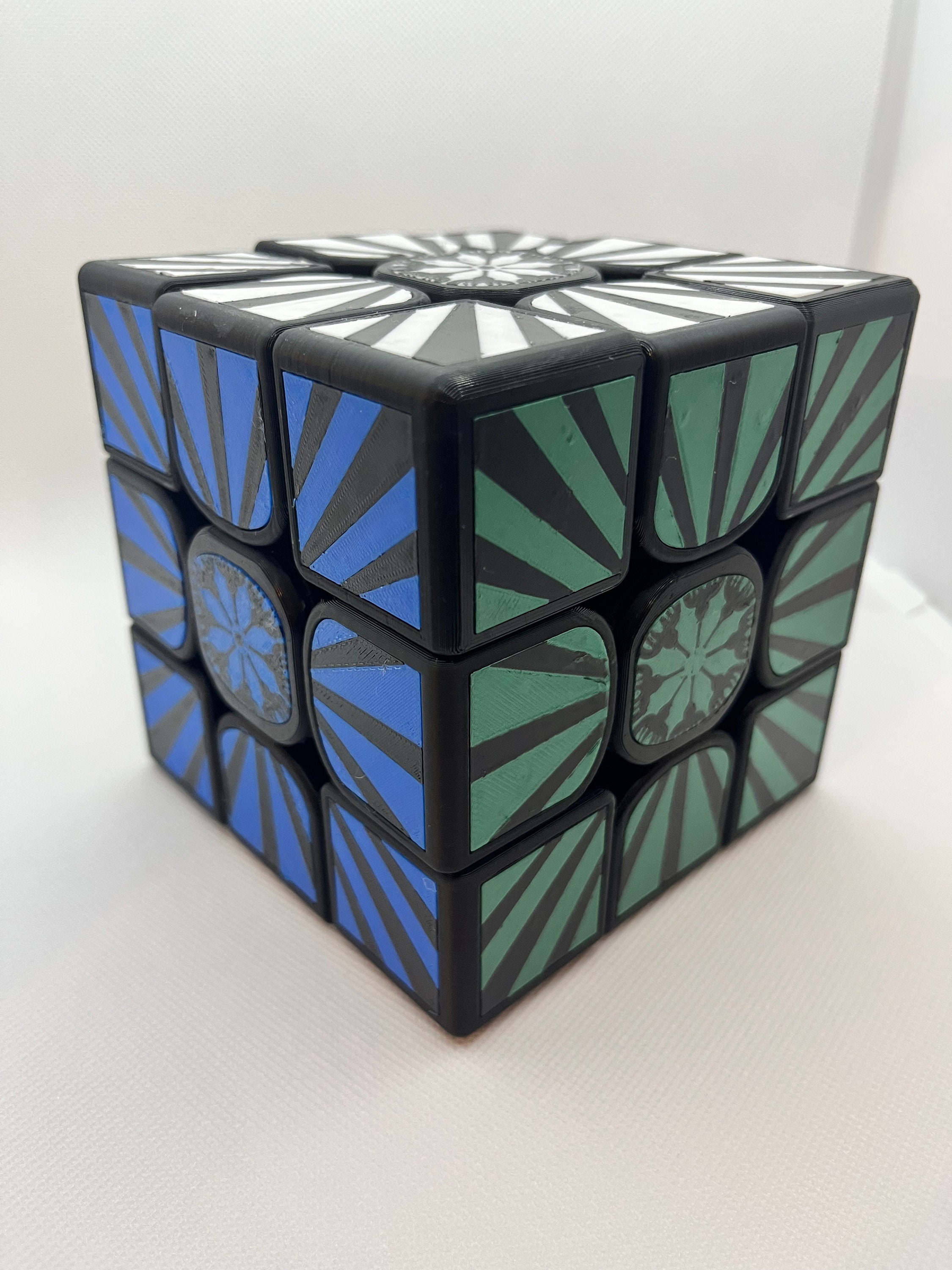 Handmade 3d-printed Oversized Rubik's Cube With Intricate Colored ...