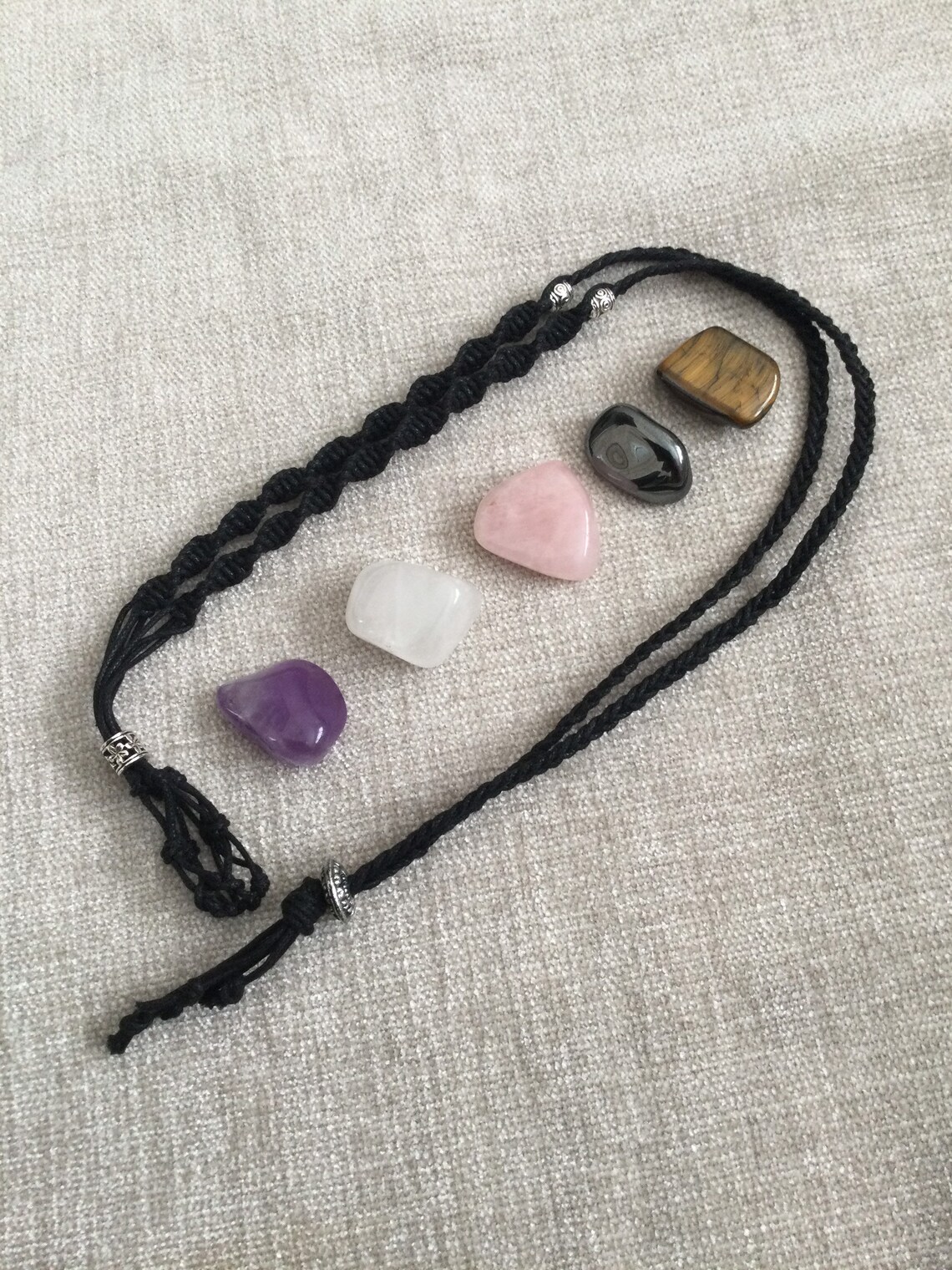 Interchangeable Crystal Necklace Different Thong Colours Etsy