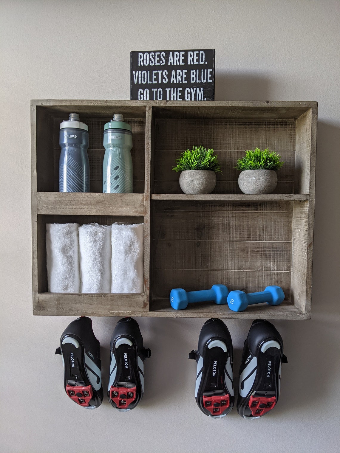Exercise Home Gym and Bike Wall Organizer and Shelf Etsy