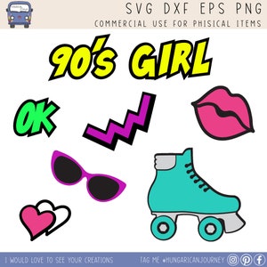 90's meisje gelaagde nostalgie SVG bundel, jaren 90 cartoon Svg, jaren 90 rappers Svg, jaren 90 citaat Svg, jaren 90 Verjaardag shirt feest, 1990 clipart, grappig shirt