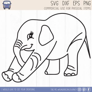 Stretch Baby Elefant SVG - Niedliche Elefant Plotterdatei - Süßes Elefant Design - Baby Shower - Baby Body - Elefant Clipart - Niedliches Tier