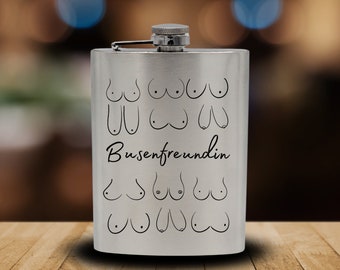 Busenfreundin Flachmann Freunde Geschenk | Freundschaft | Herzensmenschen | Seelenverwandte
