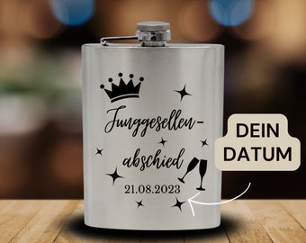 Bachelor Party Personalized Name Hip Flask | Best man | wedding | Bride Groom | Bridesmaid | Gift idea