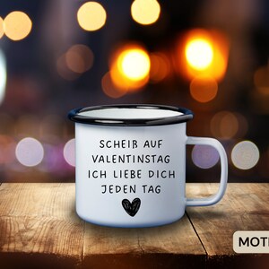 San Valentino | Regalo | Coppa smaltata | Coppia | Socio | Amore | Caffè | Ufficio | Divertente | Bella tazza