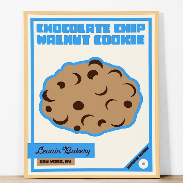 Levain Bakery Chocolate Chip Walnut Cookie Print - 8x10 - Cookie - NYC