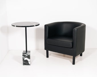Side Table Marble Black Marquinia - Tavolino di servizio in marmo Nero Marquinia