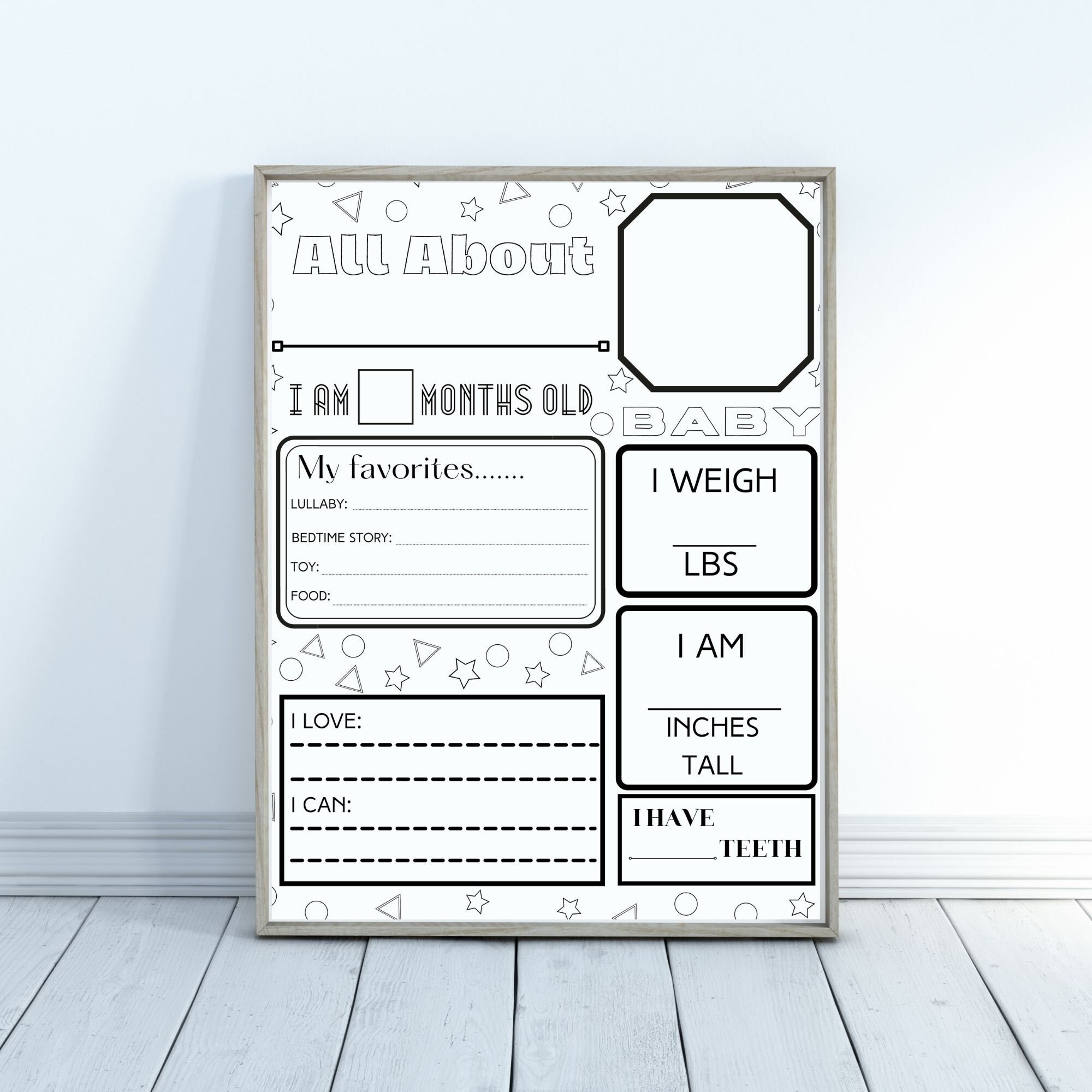 All About Baby Printable - Etsy
