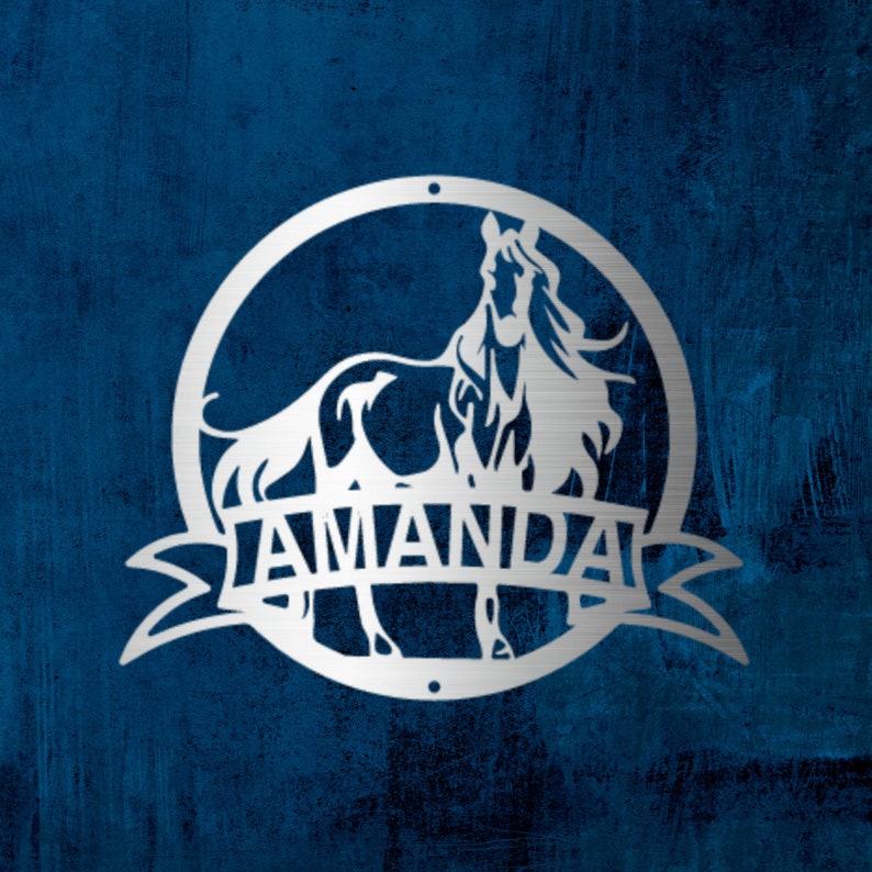 Personalized Horse Wall Art Custom Metal Sign for Horse Etsy