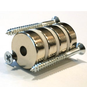 Mounting Hardware with Metal Magnets, Metal Art Hangers, Magnets and Screws To Mount Pictures, Home Decor Hangers