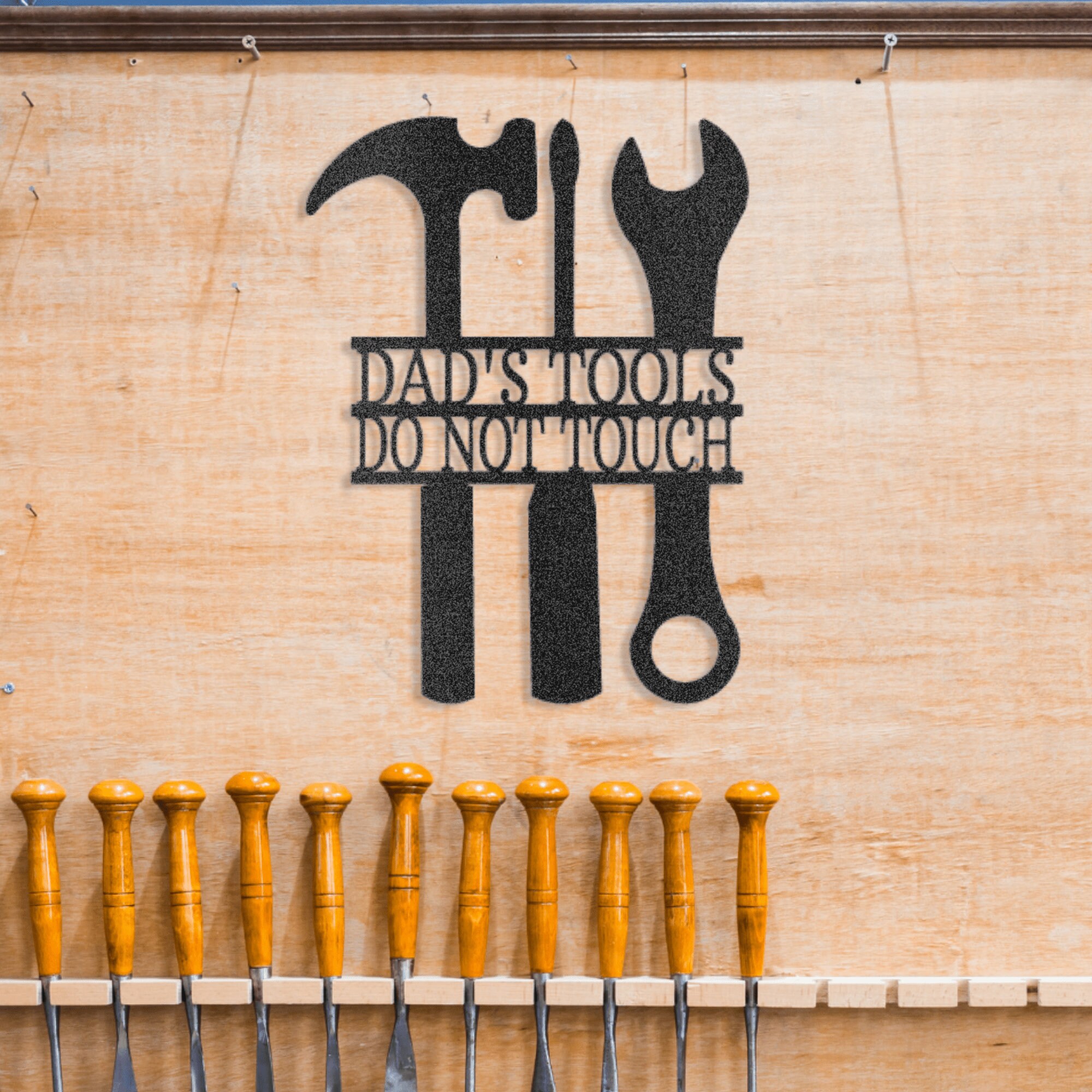 Tool Theme Sign Wall Hangings Handyman Tool Sign Gift for Him Custom Metal Sign For ...