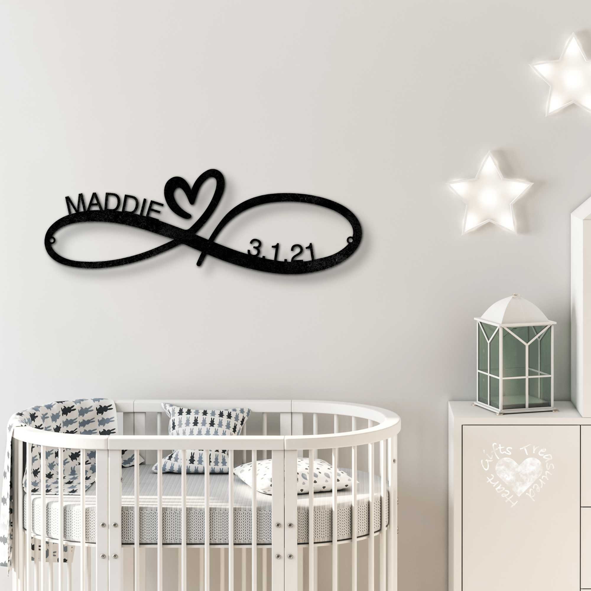 Baby Nursery Infinity Heart Sign Personalized Gift, Custom Room Decor, Mom  to Be Shower Gift, Baby Name Sign With Birth Date, - Etsy