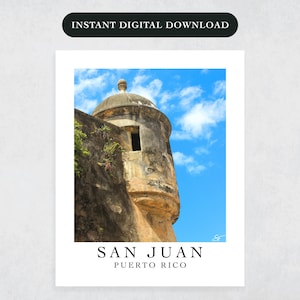 Old San Juan, Puerto Rico - Poster, Wall Art, Print, Photo - Instant Digital Download