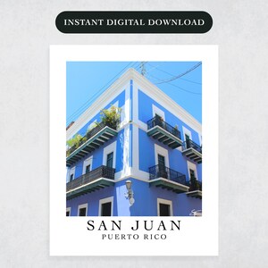 Old San Juan, Puerto Rico - Poster, Wall Art, Print, Photo - Instant Digital Download