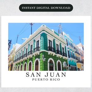 Old San Juan, Puerto Rico - Poster, Wall Art, Print, Photo - Instant Digital Download