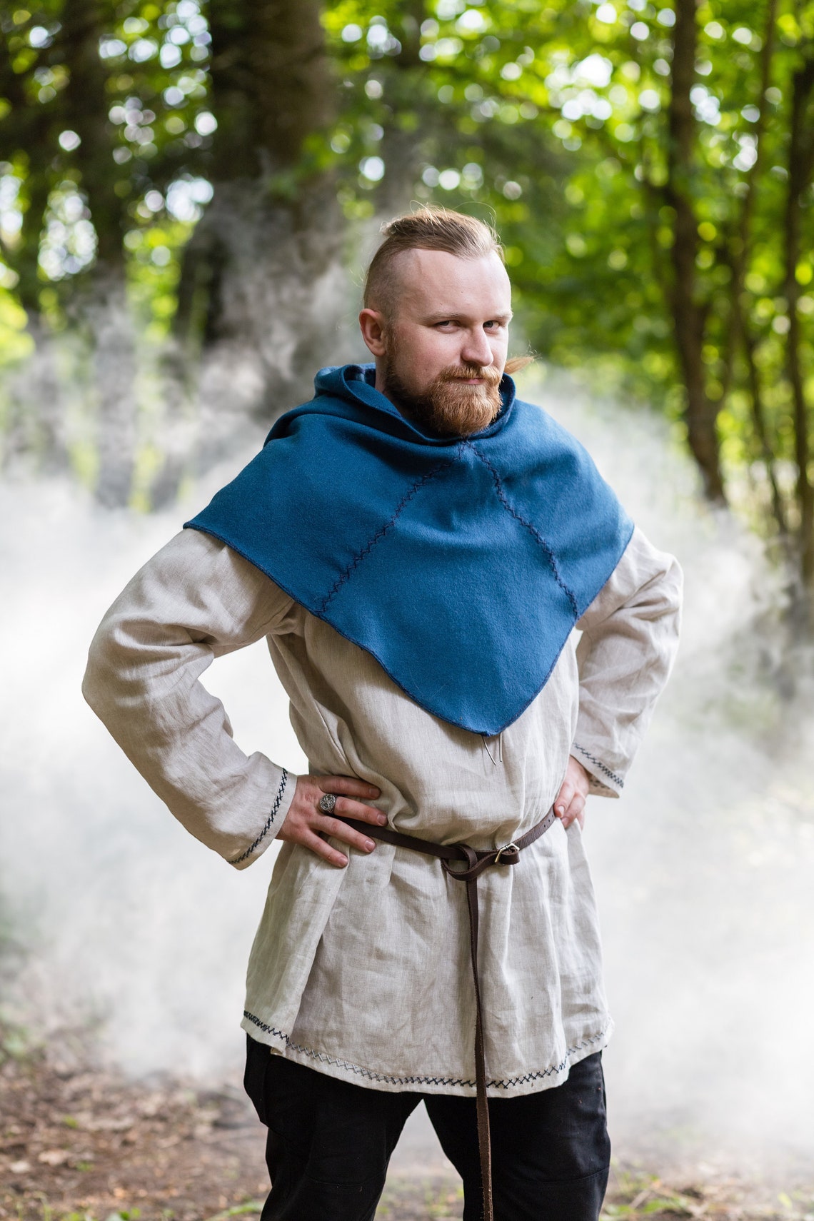 Medieval Viking woolen hoodie hoodie woolen hoodie larp | Etsy