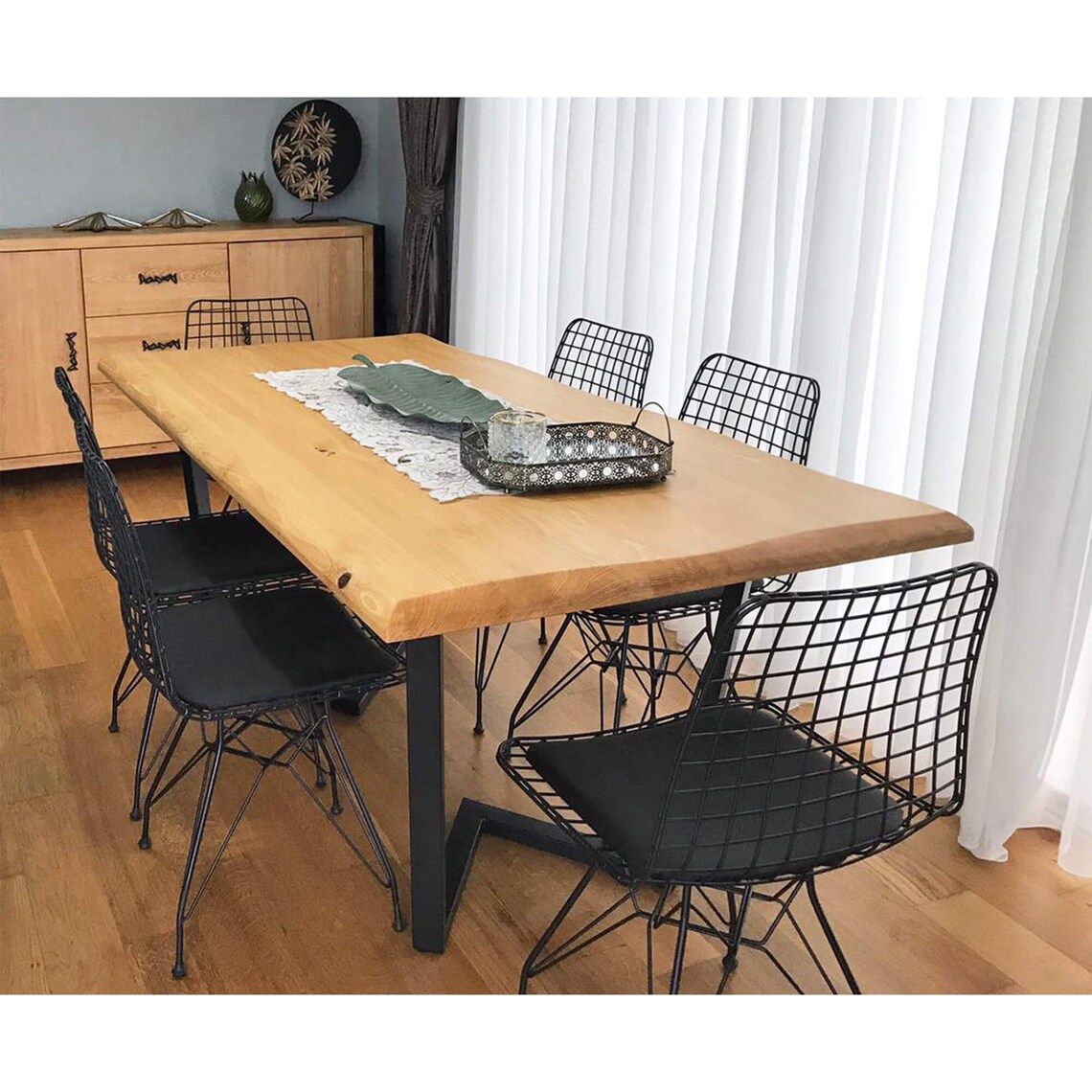 Wooden Dining Table With Metal Legs Ukzn Learn 2021 / OFM ...
