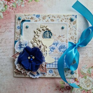 Carte de félicitations pour communion, garçons, cadeau, première communion, filles, fait main 3D