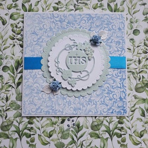 Carte de vœux de communion pour filles, cadeau de première communion pour garçons, faite à la main en 3D